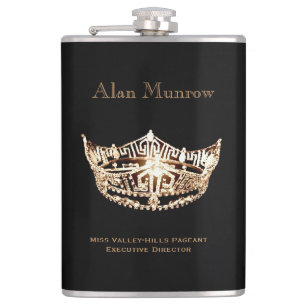 Miss America Style Crown Flask Individuelle Name Flachmann