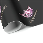 Miss America style Crown Geburtstagsbroschüre Geschenkpapier (Rolleneckpunkt)