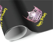 Miss America style Crown Geburtstagsbroschüre Geschenkpapier (Rolleneckpunkt)