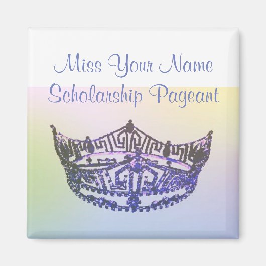 Miss America style Crown Magnate in Rainbow Magnet (Vorne)