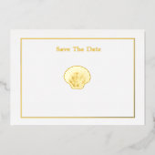 Miss America Style Crown Muschel Save the Date Folieneinladung (Vorderseite)