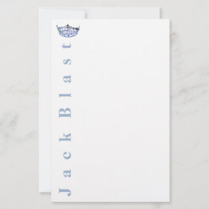 Miss America style Crown Stationery-Blue/White Sto Briefpapier