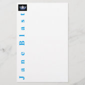 Miss America style Crown Stationery-Turquoise/Was Briefpapier (Vorderseite)