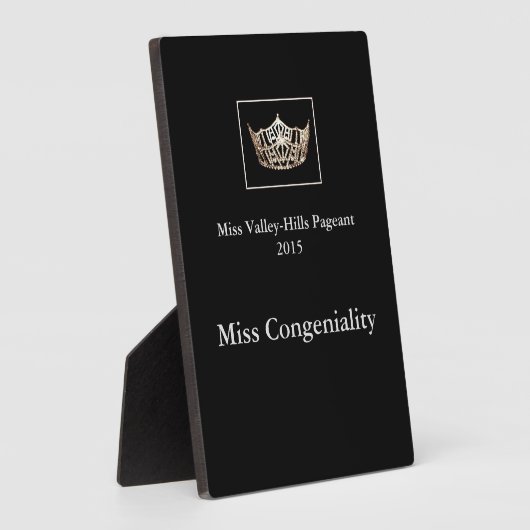 Miss America Style Custom Miss Congeniality Platte Fotoplatte (Seite)