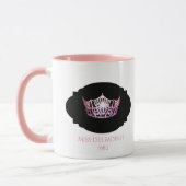 Miss America style Custom Name Pink Crown Mug Tasse (Links)