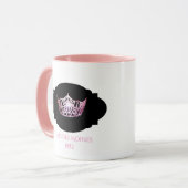 Miss America style Custom Name Pink Crown  Mug Tasse (Vorderseite Links)
