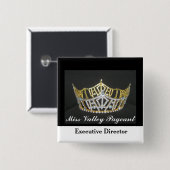 Miss America Style Custom Pageant Buttons Crown (Vorne & Hinten)