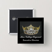 Miss America Style Custom Pageant Buttons Crown (Vorne & Hinten)