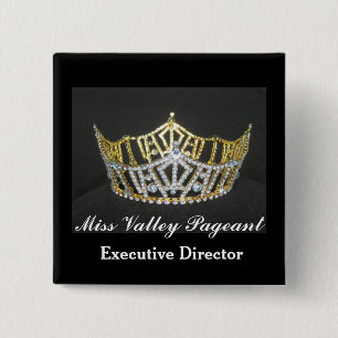 Miss America Style Custom Pageant Buttons Crown