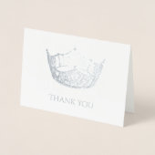 Miss America Style Foil Crown Danke Karte (Vorderseite)