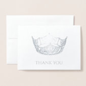 Miss America Style Foil Crown Danke Karte (Vorderseite mit Umschlag)