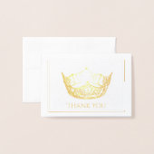 Miss America Style Foil Crown Mini Note Card Folienkarte (Vorderseite mit Umschlag)
