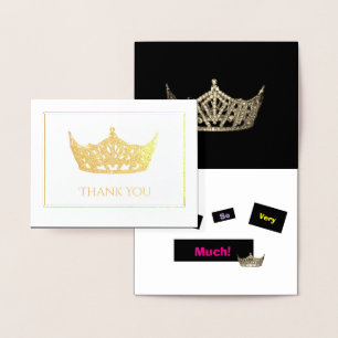 Miss America Style Foil Crown mit Gruß Folienkarte