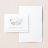 Miss America Style Foil Crown Note Card Folienkarte (Anzeige)