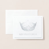 Miss America Style Foil Crown Note Card Folienkarte (Vorderseite mit Umschlag)