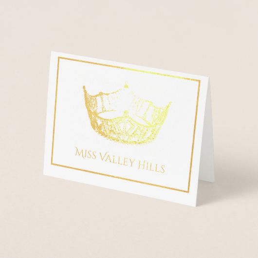 Miss America Style Foil Crown Note Card Folienkarte (Vorderseite)