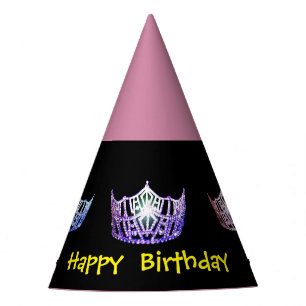 Miss America style Girls Crown Party Hat Partyhütchen