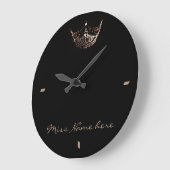 Miss America Style Gold Crown Clock Große Wanduhr (Winkel)