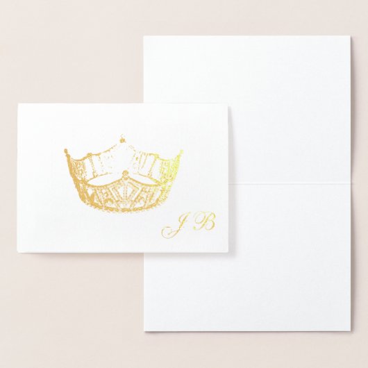 Miss America Style Gold Foil Crogram Card Folienkarte (Anzeige)