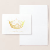 Miss America Style Gold Foil Crown Danke Karte (Anzeige)