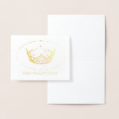 Miss America Style Gold Foil Crown Note Card Sm Folienkarte (Anzeige)