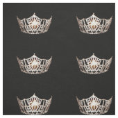Miss America Style Large Crown Muster Fabric Stoff (Muster)