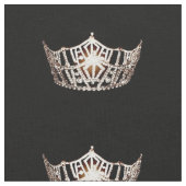 Miss America Style Large Crown Muster Fabric Stoff (Nahaufnahme)
