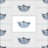 Miss America Style Large Crown Muster Fabric Stoff (Kachel)