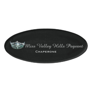 Miss America Style Oval Individuelle Name Tag Namenschild