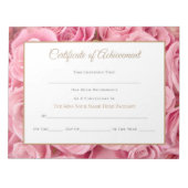 Miss America style Pageant Certificates-Achievment Notizblock (Vorderseite)