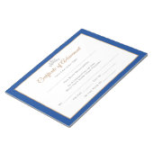 Miss America style Pageant Certificates-Achievment Notizblock (angewinkelt)