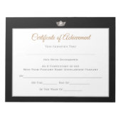 Miss America style Pageant Certificates-Achievment Notizblock (Vorderseite)