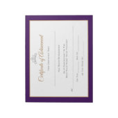 Miss America style Pageant Certificates-Achievment Notizblock (Rotiert)