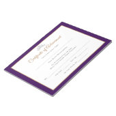 Miss America style Pageant Certificates-Achievment Notizblock (angewinkelt)