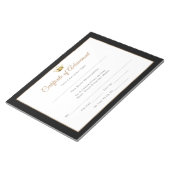 Miss America style Pageant Certificates-Achievment Notizblock (angewinkelt)