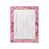 Miss America style Pageant Certificates - Mitglied Notizblock (Rotiert)