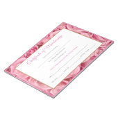 Miss America style Pageant Certificates - Mitglied Notizblock (angewinkelt)