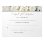 Miss America style Pageant Certificates-particptme Notizblock (Vorderseite)