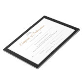 Miss America style Pageant Certificates-particptt Notizblock (angewinkelt)