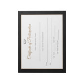 Miss America style Pageant Certificates-particptt Notizblock (Rotiert)