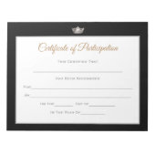Miss America style Pageant Certificates-particptt Notizblock (Vorderseite)
