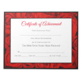 Miss America style Pageant Certificates - Rose Notizblock (Vorderseite)