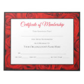 Miss America style Pageant Certificates - Rose Notizblock (Vorderseite)