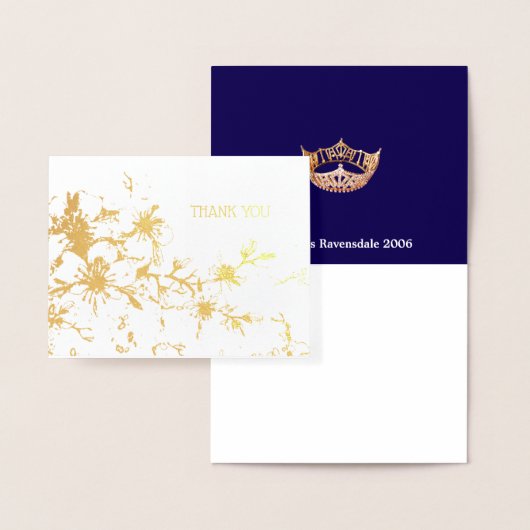 Miss America Style Pageant Crown Cherry Blossom Folienkarte (Anzeige)