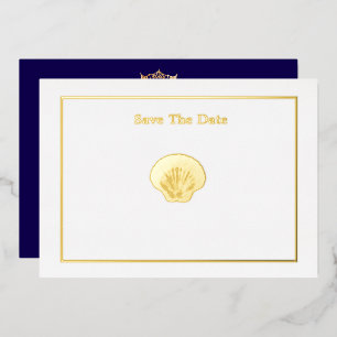 Miss America Style Pageant Crown Muschel Foil Invi Folieneinladung