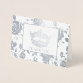Miss America Style Pageant Crown Silber Folienkarte (Vorderseite)