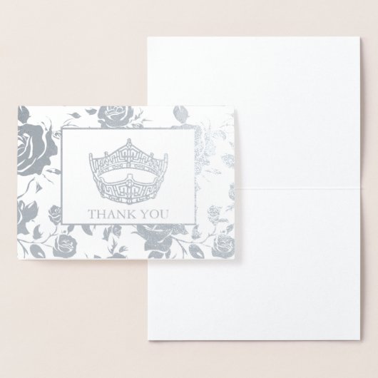 Miss America Style Pageant Crown Silber Folienkarte (Anzeige)