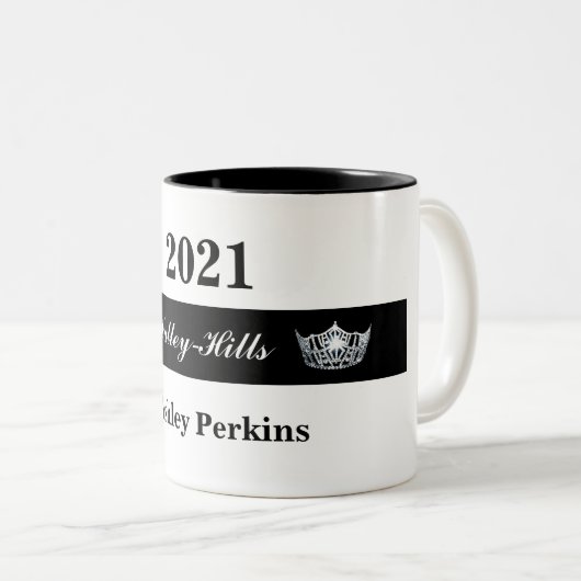 Miss America style Pageant Crown Your Title Tasse (VorderseiteRechts)
