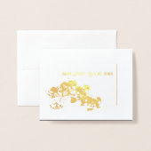 Miss America style Pageant Orchid Foil Vielen Dank Folienkarte (Vorderseite mit Umschlag)