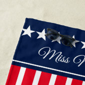 Miss America style Patriotic Pageant Beach Handtuc Strandtuch (Beispiel)